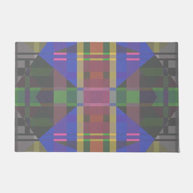 Pastel Rainbow Colorful Geometric Fußmatte (Vorderseite)