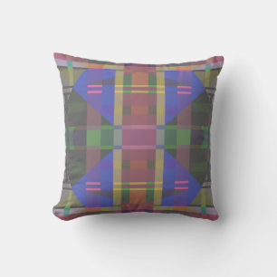 Pastel Rainbow Colorful Geometric Kissen