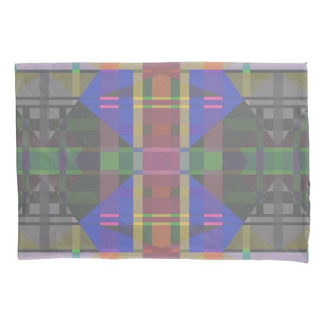Pastel Rainbow Colorful Geometric Kissenbezug (Vorderseite)