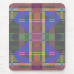 Pastel Rainbow Colorful Geometric Mousepad