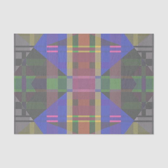 Pastel Rainbow Colorful Geometric Seidenpapier (Vorderseite)