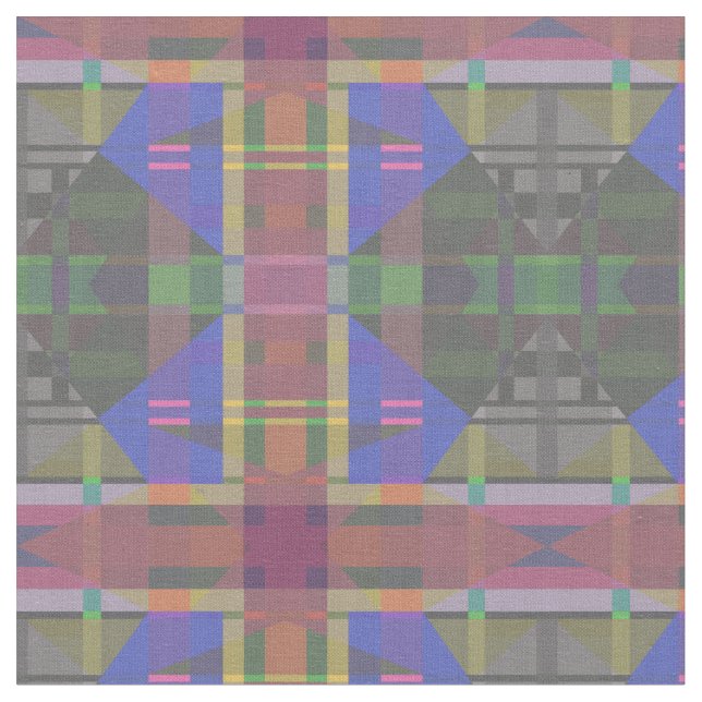 Pastel Rainbow Colorful Geometric Stoff (Nahaufnahme)