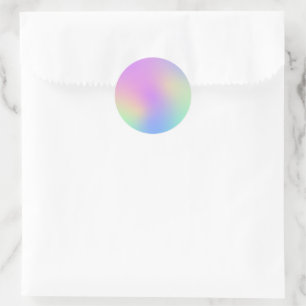 Pastel Rainbow Colors Abstrakt Blur Gradient Ombre Runder Aufkleber