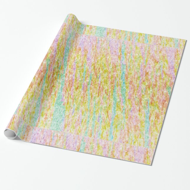 Pastel Rainbow Colors Scribbles Geschenkpapier (Ungerollt)