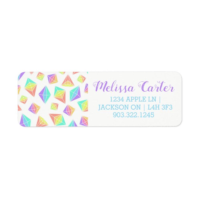 Pastel Rainbow Crystals Muster (Vorne)