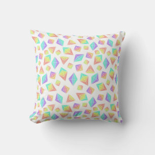 Pastel Rainbow Crystals Muster Kissen