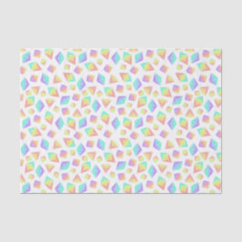 Pastel Rainbow Crystals Muster Seidenpapier