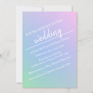 Pastel Rainbow Faire-part de mariage