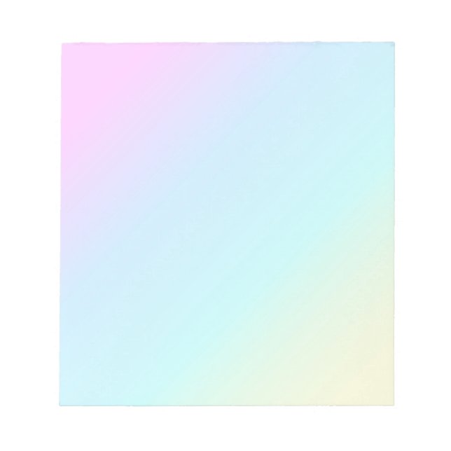 PASTEL RAINBOW FARBIGE GRADIENSTLEISTUNGEN HINTERG NOTIZBLOCK (Vorderseite)
