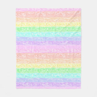 Pastel Rainbow  Fleecedecke