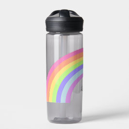 Pastel Rainbow Fügen Sie dem Kind den Namen Wasser Trinkflasche