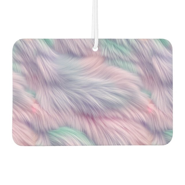 Pastel Rainbow Fur Autolufterfrischer (Vorderseite)