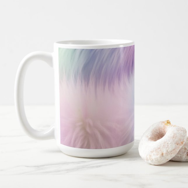 Pastel Rainbow Fur Kaffeetasse (Mit Donut)