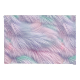 Pastel Rainbow Fur Kissenbezug
