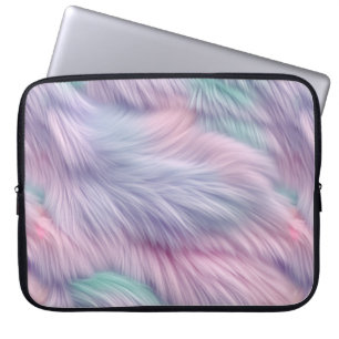 Pastel Rainbow Fur Laptopschutzhülle