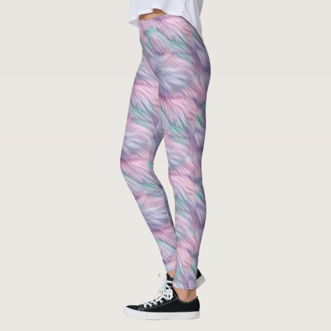 Pastel Rainbow Fur Leggings (Links)