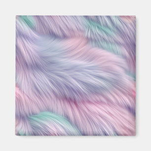 Pastel Rainbow Fur Magnet