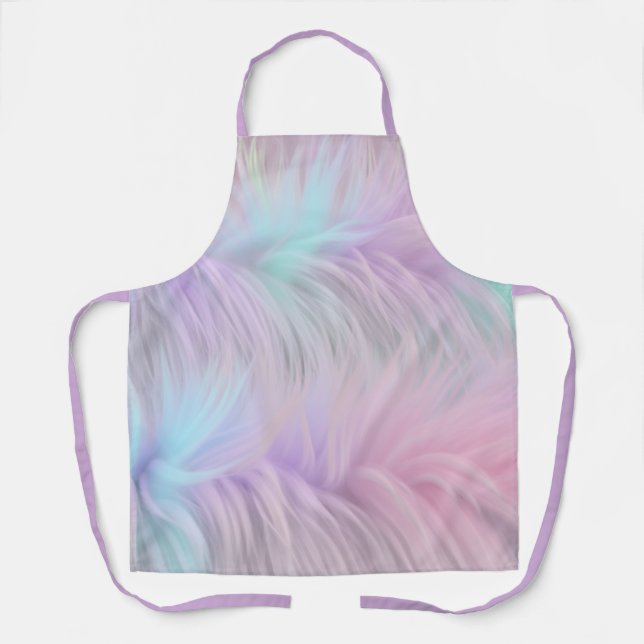 Pastel Rainbow Fur Schürze (Vorderseite)