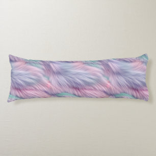 Pastel Rainbow Fur Seitenschläferkissen