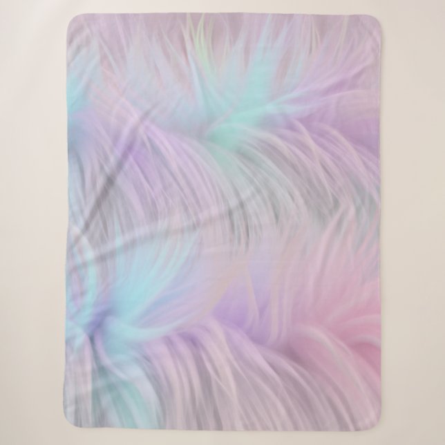 Pastel Rainbow Fur Sherpadecke (Vorderseite)