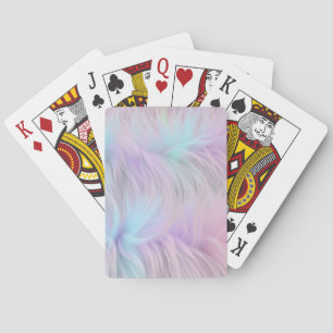 Pastel Rainbow Fur Spielkarten