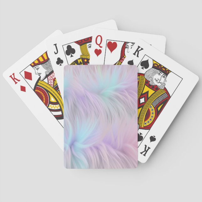 Pastel Rainbow Fur Spielkarten (Rückseite)