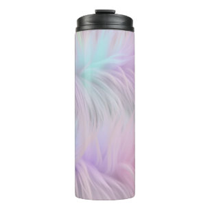 Pastel Rainbow Fur Thermosbecher