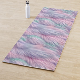 Pastel Rainbow Fur Yogamatte