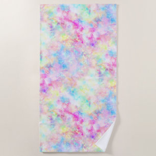 Pastel Rainbow Gefärbte Krawatte Wasserfarbe Strandtuch