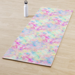 Pastel Rainbow Gefärbte Krawatte Wasserfarbe Yogamatte