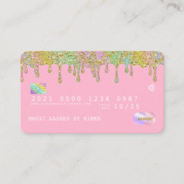 Pastel Rainbow Glitzer Luxus Credit Style Business Visitenkarte