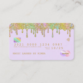 Pastel Rainbow Glitzer Luxus Credit Style Business Visitenkarte