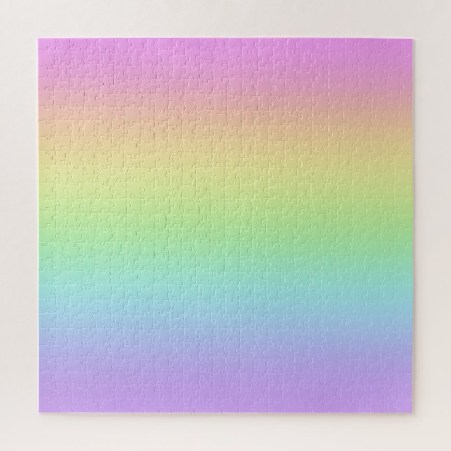 Pastel Rainbow Gradient Challenging Jigsaw Puzzle (Vertikal)