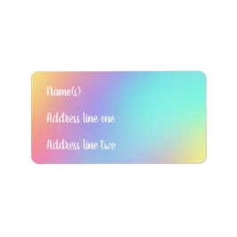 Pastel Rainbow Gradient Étiquette