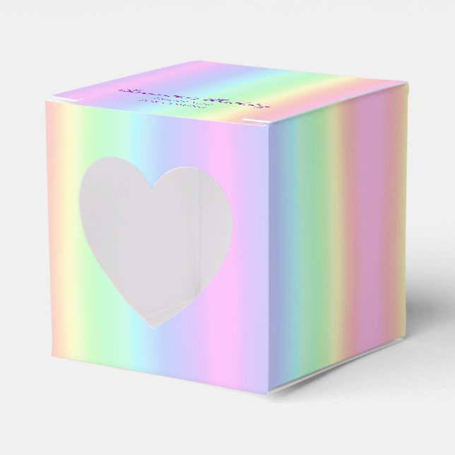 Pastel Rainbow Gradient Geburtstag Vielen Dank Geschenkschachtel (Vorderseite)