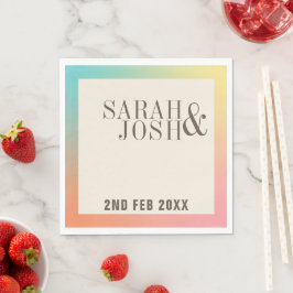 Pastel Rainbow Gradient Minimal Serviette