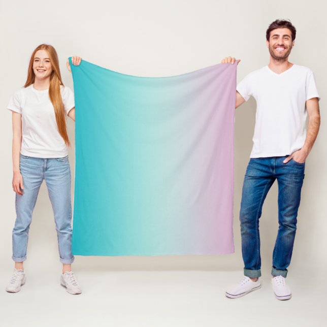 Pastel Rainbow Gradient Ombre Fleecedecke (Beispiel)
