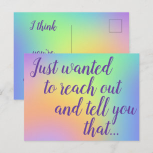 Pastel Rainbow Gradient Postkarte