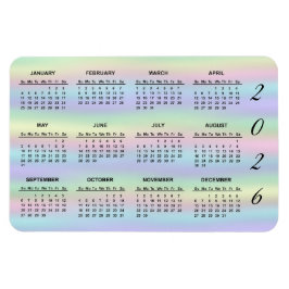 Pastel Rainbow Holographic | Kalender 2021 Magnet
