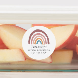 Pastel Rainbow Illustration Boho gehört Etiketten