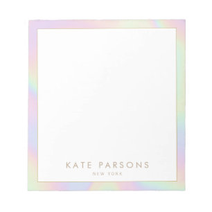 Pastel Rainbow Iridescent Notepad Notizblock