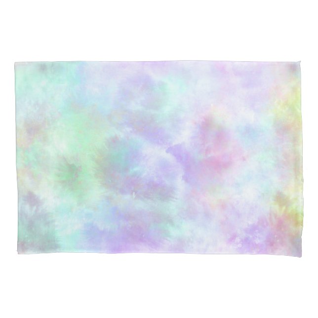 Pastel Rainbow Krawatte-Dye Aquarellmalerei Kissenbezug (Vorderseite)