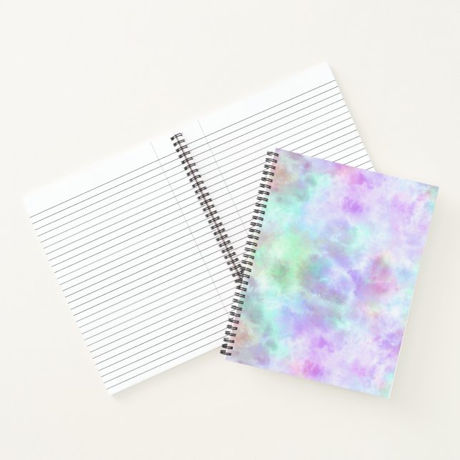 Pastel Rainbow Krawatte-Dye Aquarellmalerei Notizbuch (Innenseite)