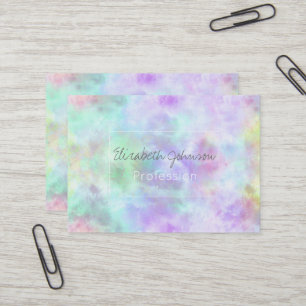 Pastel Rainbow Krawatte-Dye Aquarellmalerei Visitenkarte