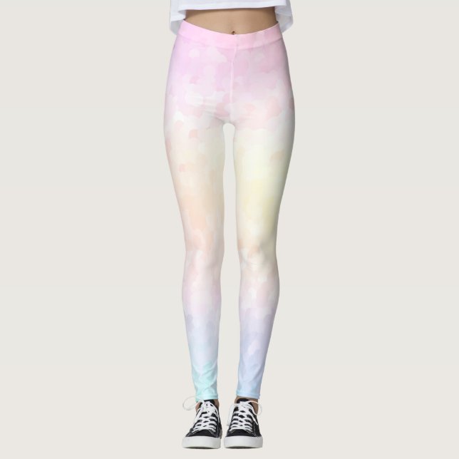 Pastel Rainbow Leggings (Vorderseite)