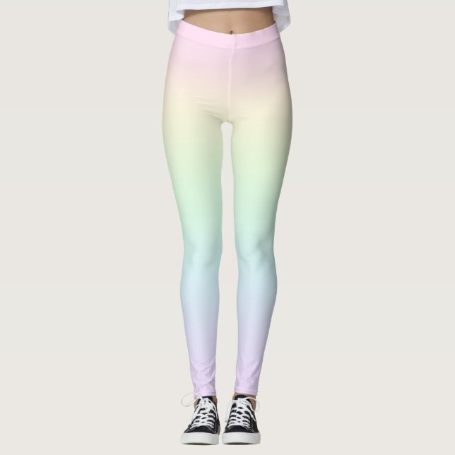 Pastel Rainbow Leggings (Vorderseite)