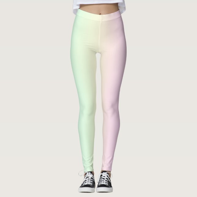 Pastel Rainbow Leggings (Vorderseite)