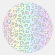 Pastel Rainbow Leopard Print
