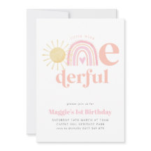 Pastel Rainbow Little Miss ONEderful 1. Geburtstag