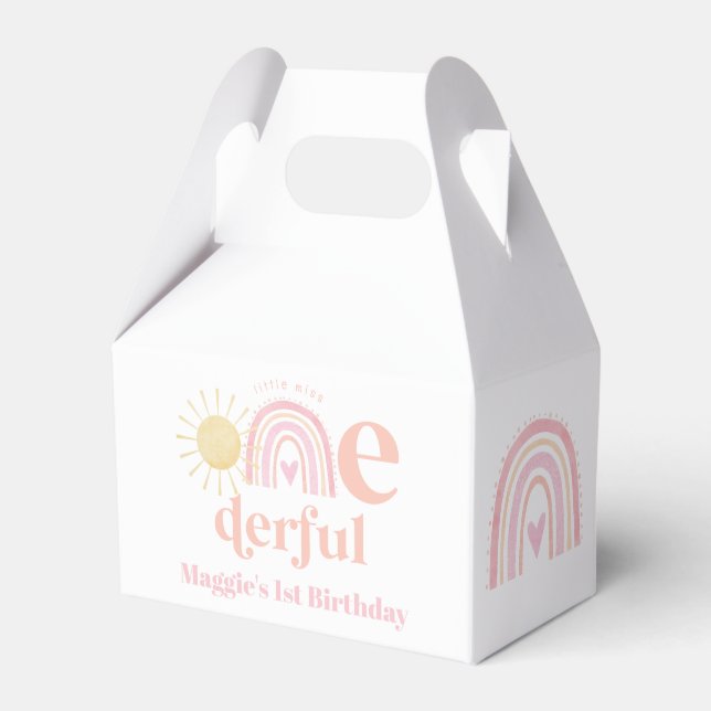 Pastel Rainbow Little Miss ONEderful Rainbow Gable Geschenkschachtel (Vorderseite)